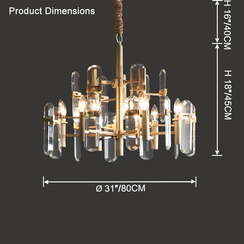 WOW Black Candle Crystal Chandelier-wow2519