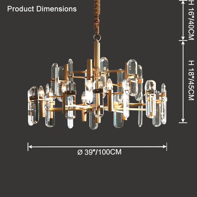 WOW Black Candle Crystal Chandelier-wow2519