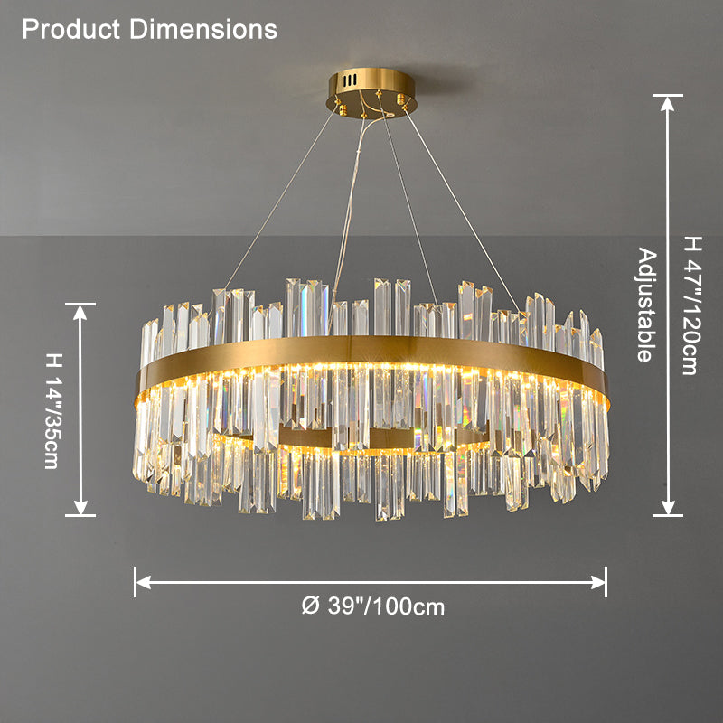 WOW Luxury LED Gold Plated Crystal Chandelier-wow2531