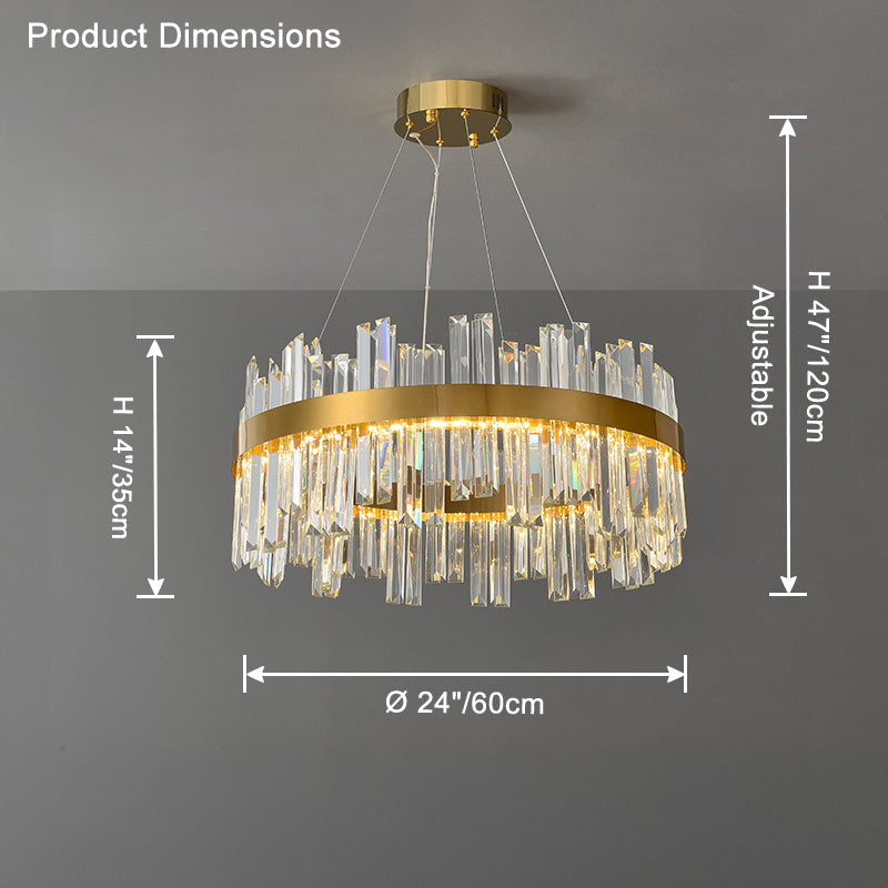 WOW Luxury LED Gold Plated Crystal Chandelier-wow2531