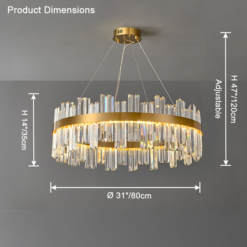 WOW Luxury LED Gold Plated Crystal Chandelier-wow2531