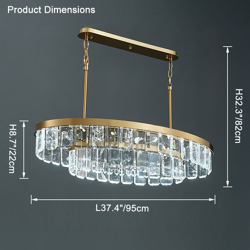 WOW Long Oval Crystal Chandelier-wow2541