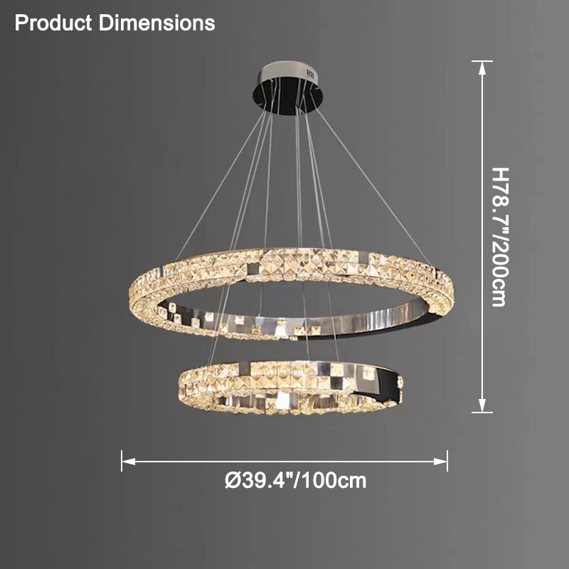 WOW Tiered Circular Crystal Chandelier-wow2544