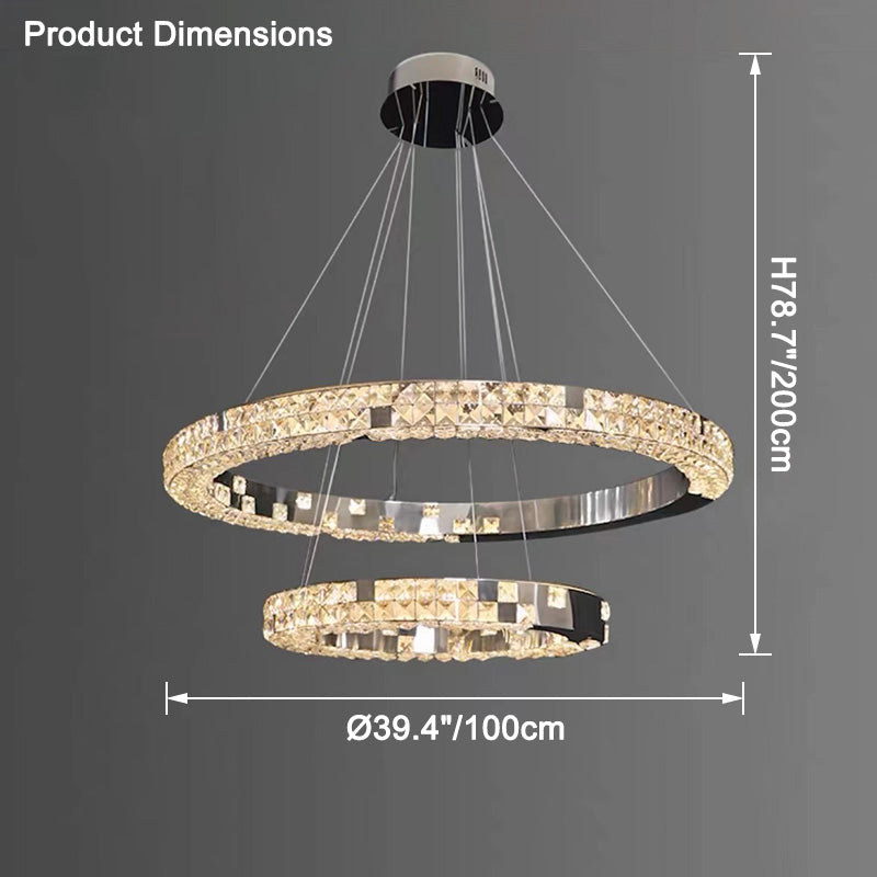WOW Tiered Circular Crystal Chandelier-wow2544