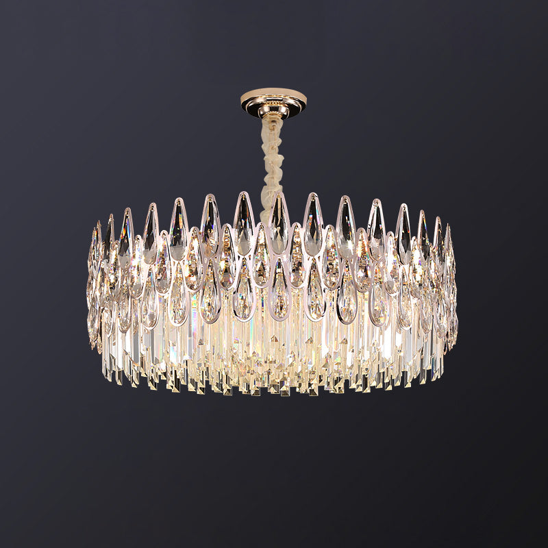 WOW Rose Gold Round Crystal Chandelier-wow2545