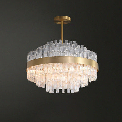 WOW Gold Round Crystal Chandelier-wow2547