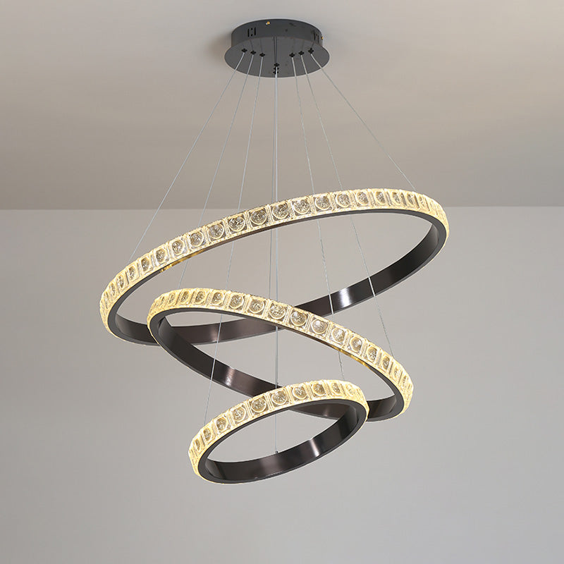 WOW Tiered Ring Led Crystal Chandelier-wow2549b