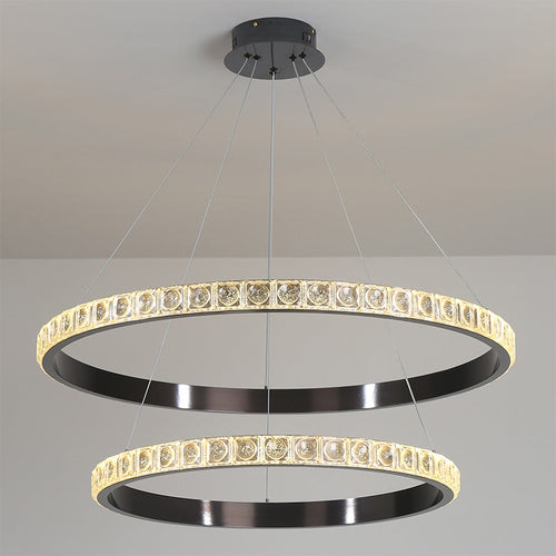 WOW Tiered Ring Led Crystal Chandelier-wow2549b