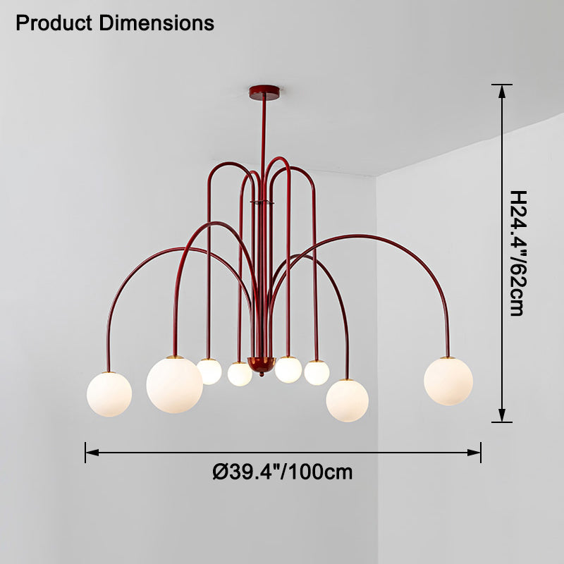 WOW Glass Globe Arm Chandelier-wow2522