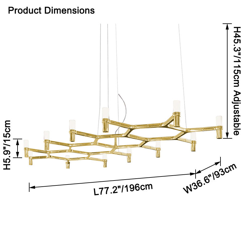 WOW Candlestick Linear Chandelier-wow2556