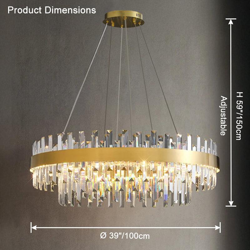 WOW Tiered Round Crystal Chandelier-wow2562