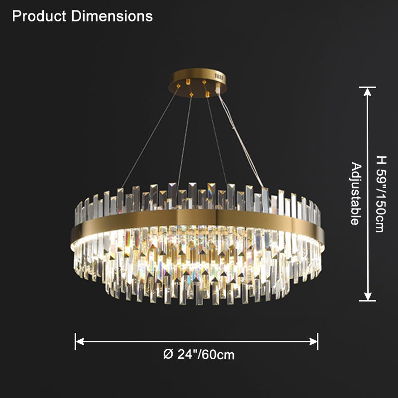 WOW Tiered Round Crystal Chandelier-wow2562