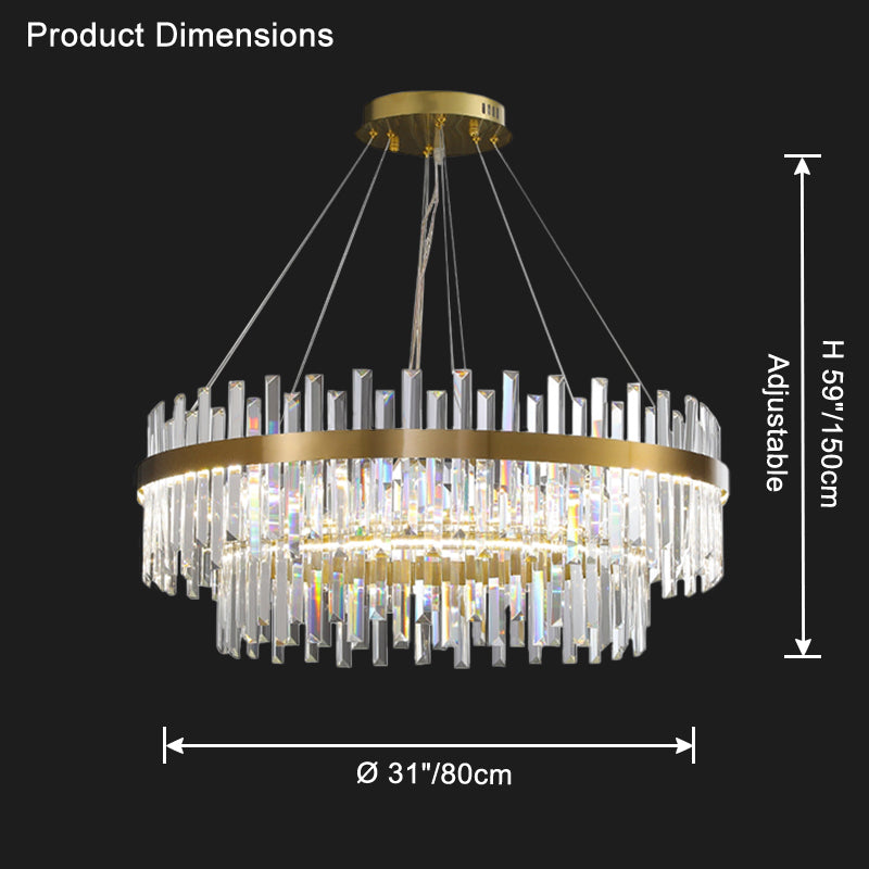 WOW Tiered Round Crystal Chandelier-wow2562