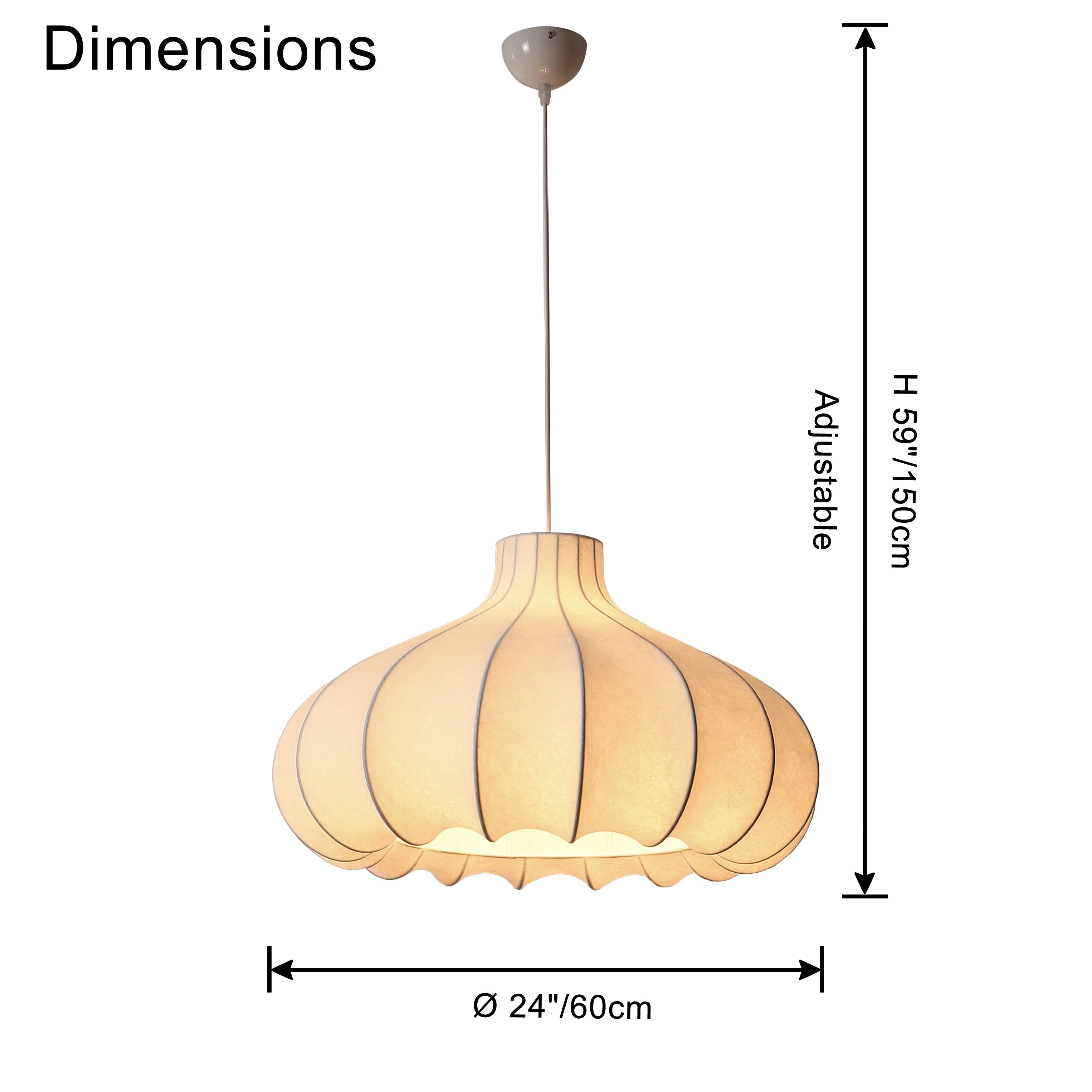 WOW Pumpkin Silk Pendant Light-wow2568
