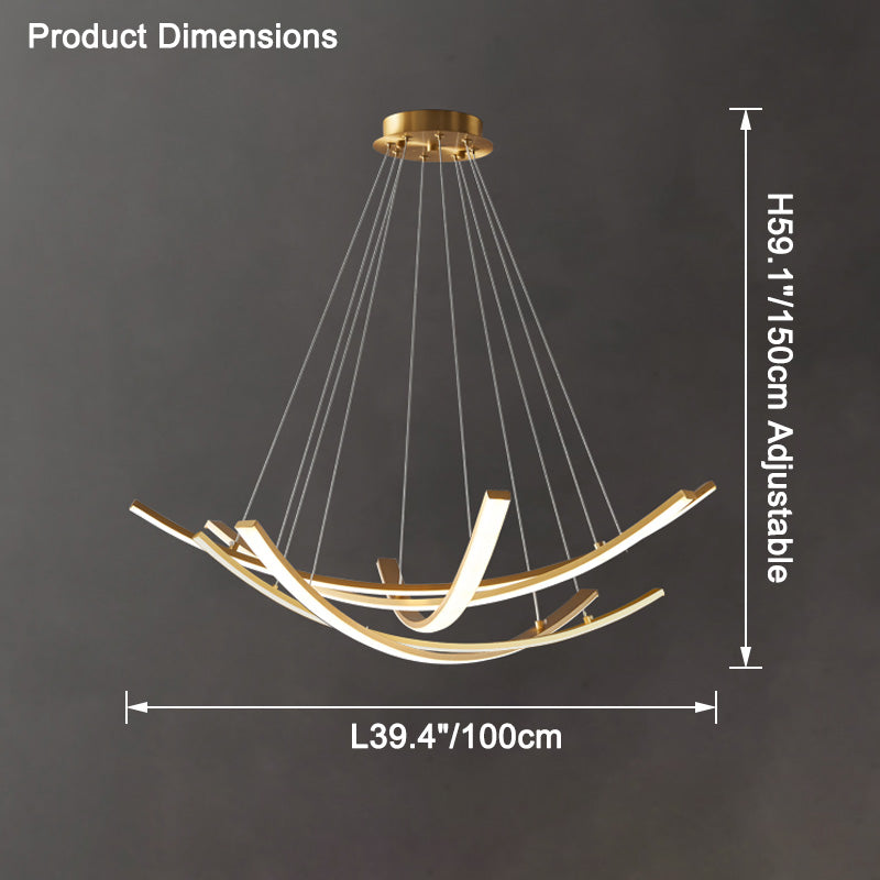 WOW Arc Led Brass Chandelier-wow2569