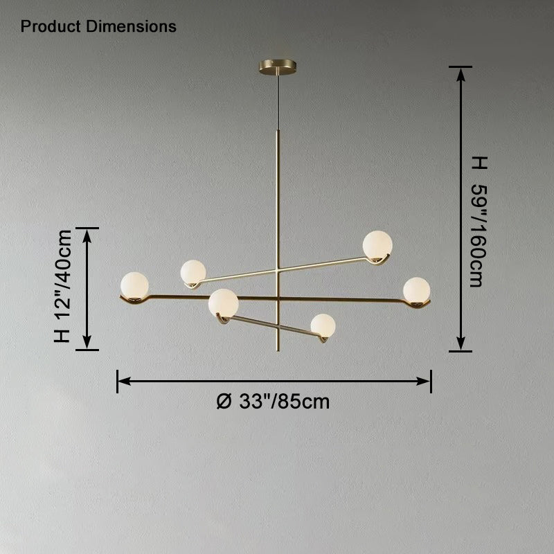 WOW Adjustable Glass Ball Chandelier-wow2584