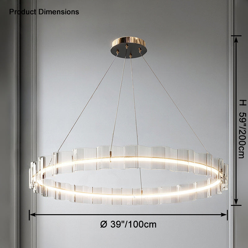 WOW Acrylic Ring Led Chandelier-wow2604