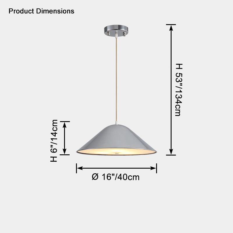 WOW Cone Metal Pendant LIght-wow2606