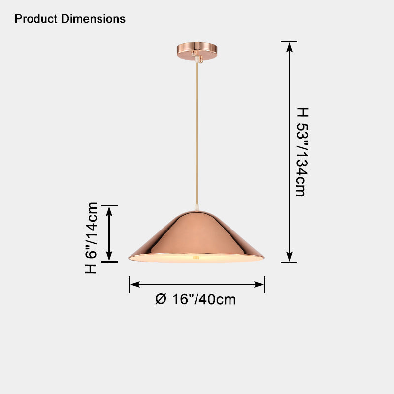 WOW Cone Metal Pendant LIght-wow2606