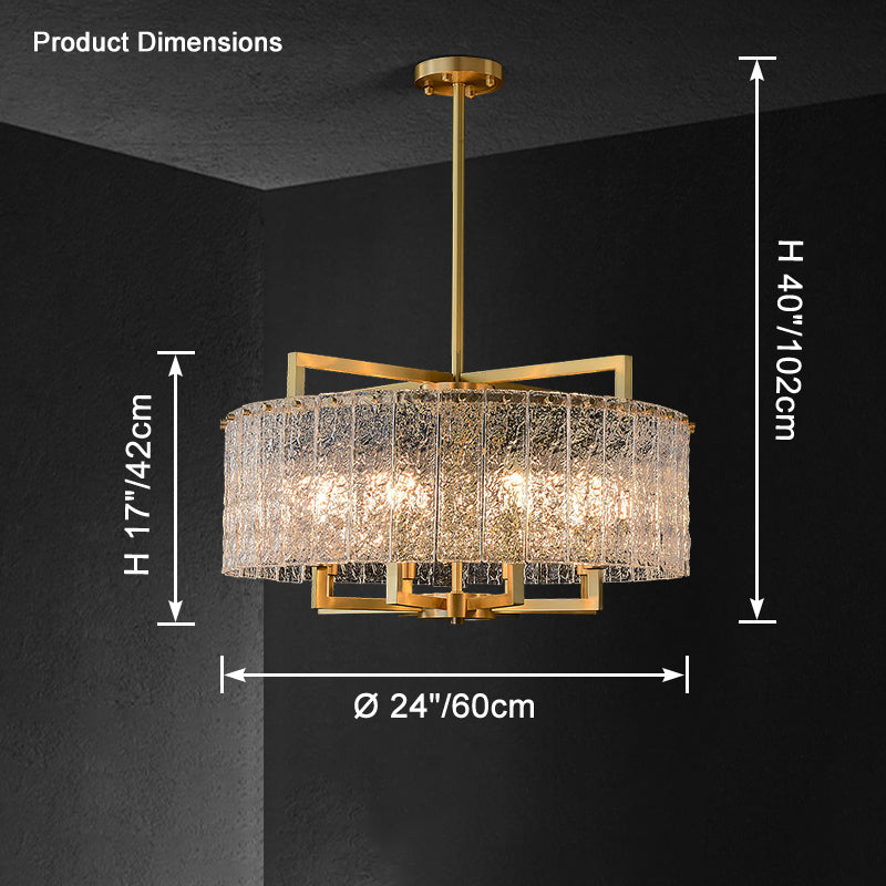WOW Textured Glass Round Chandelier-wow2619