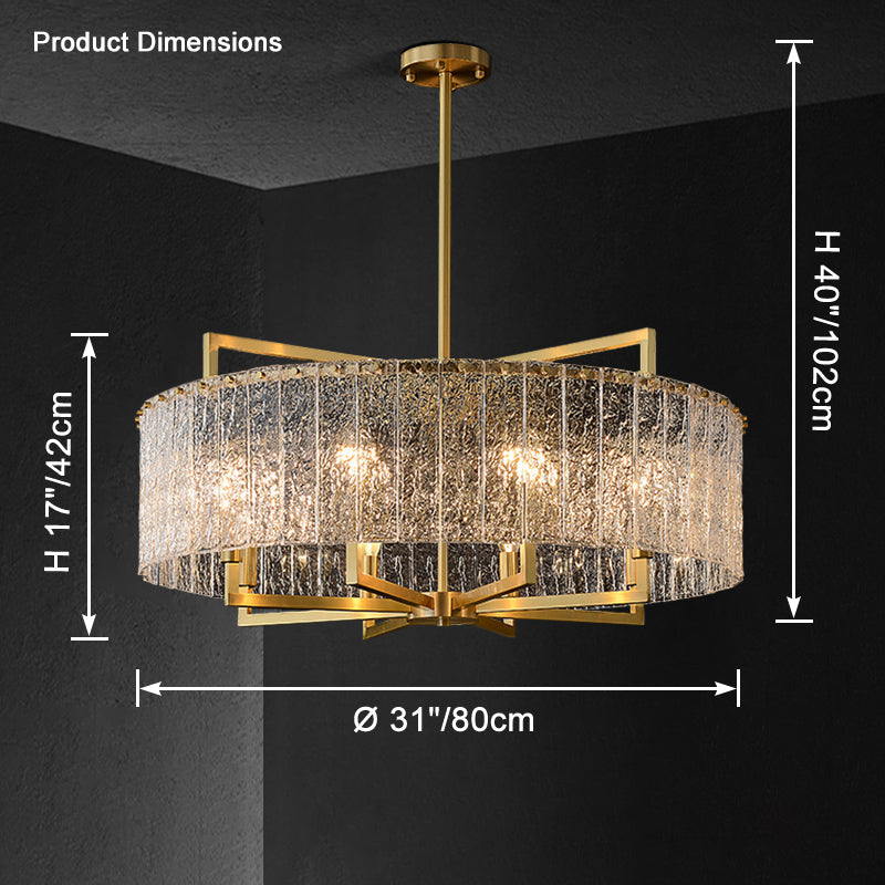 WOW Textured Glass Round Chandelier-wow2619