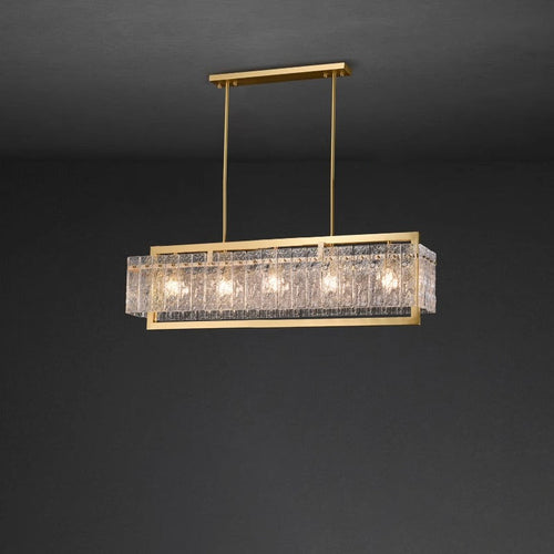 WOW Textured Glass Linear Chandelier-WOW2620