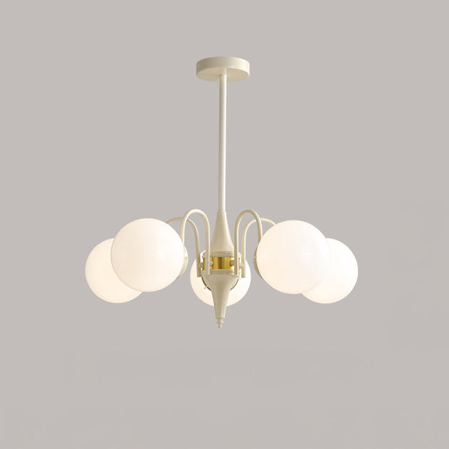 WOW White Glass Globe Arm Chandelier-wow2624