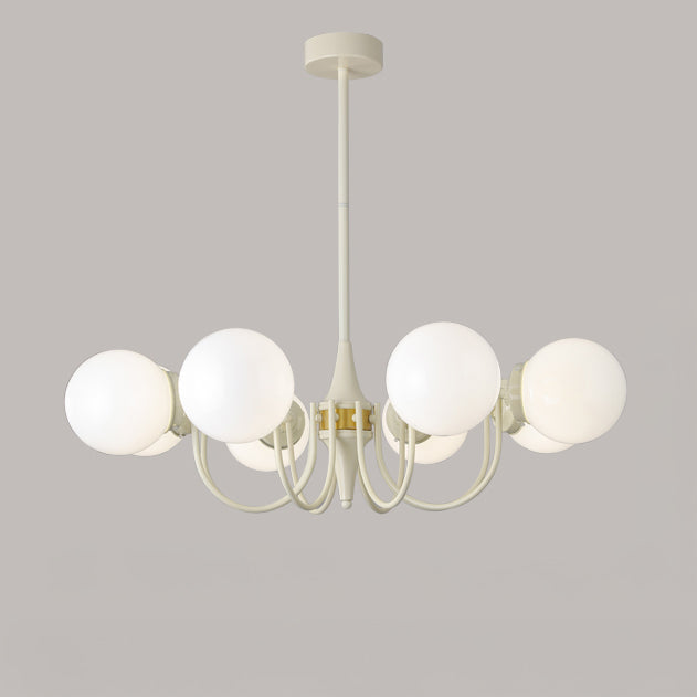 WOW White Glass Globe Arm Chandelier-wow2624