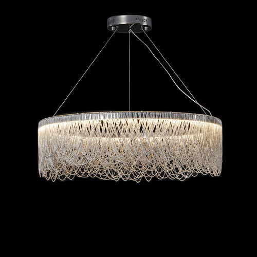 WOW Silver Fringe Round Chandelier-wow2643