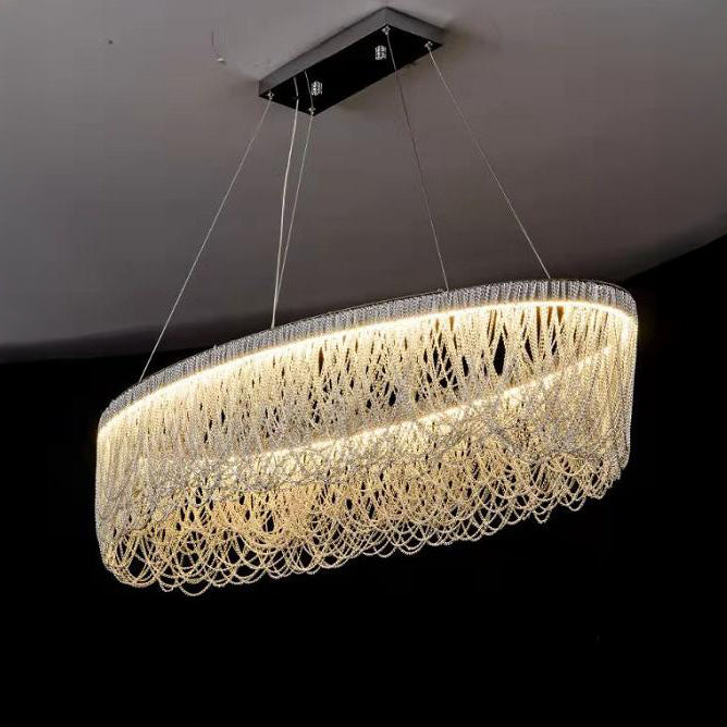 WOW Silver Fringe Round Chandelier-wow2643