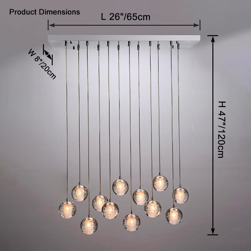 WOW Cascading Glass Ball Dining Room Chandelier-wow2648