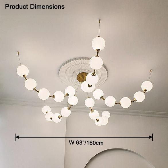 WOW Spider Pearl Globe Chandelier-wow2650