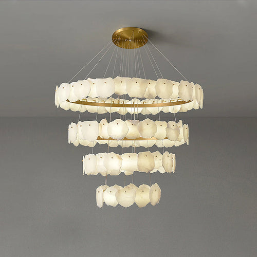 WOW Tiered Circular Alabaster Chandelier-WOW2671