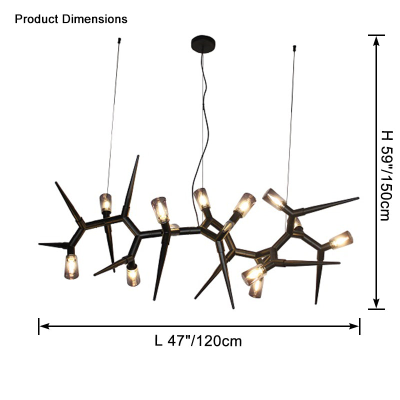 WOW Black Branch Chandelier-wow2672
