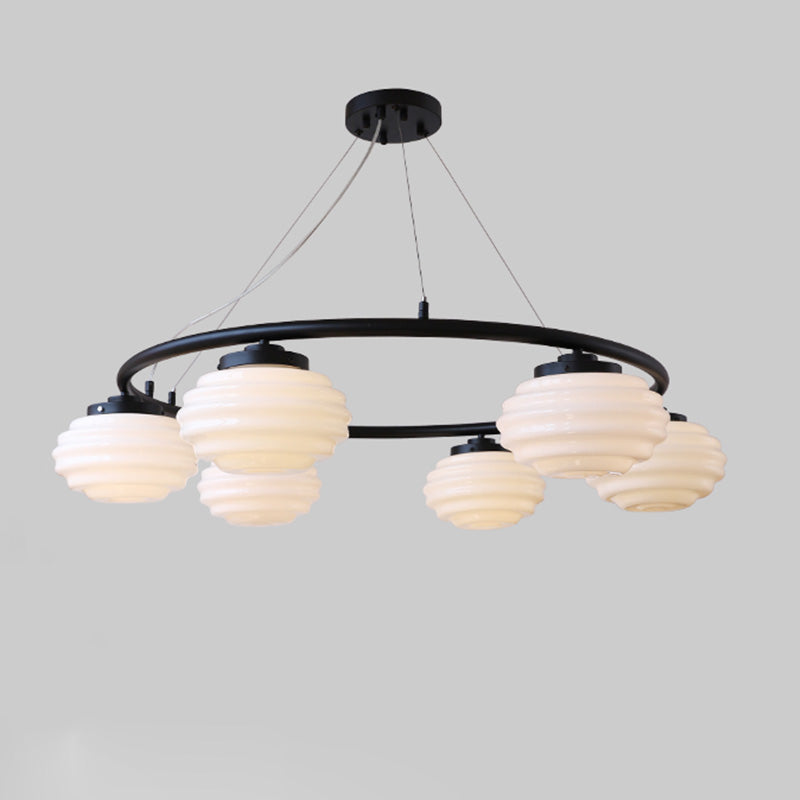 WOW Fluted Glass Globe Round Chandelier-wow2767