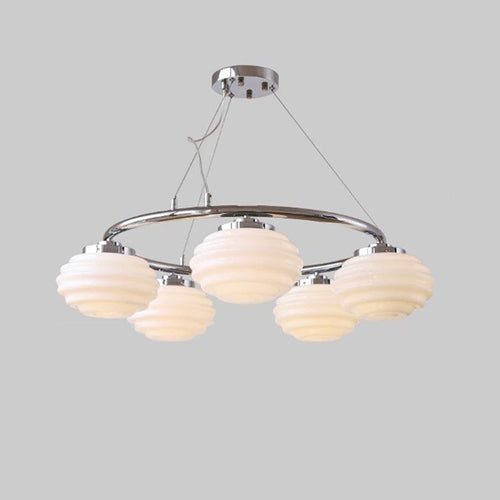 WOW Fluted Glass Globe Round Chandelier-wow2767