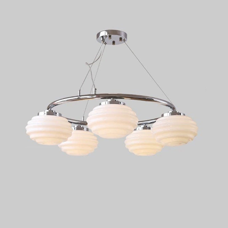 WOW Fluted Glass Globe Round Chandelier-wow2767