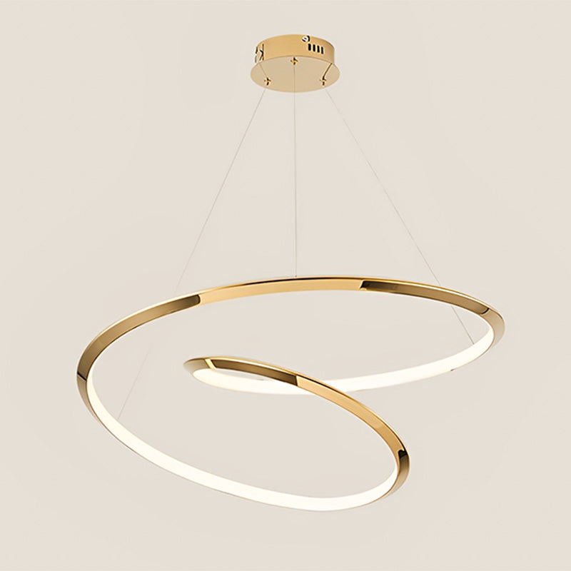 WOW Gold Swirl Stainless Steel Chandelier-wow2708