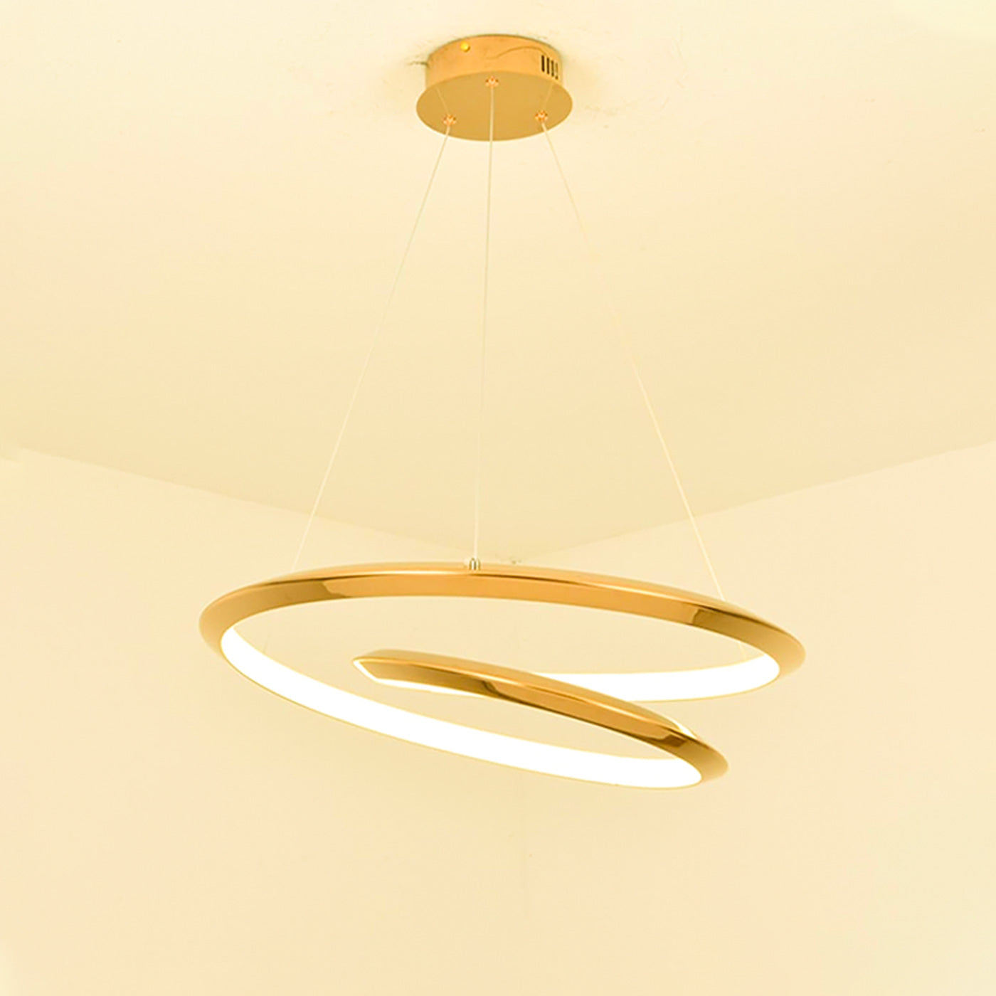 WOW Gold Swirl Stainless Steel Chandelier-wow2708