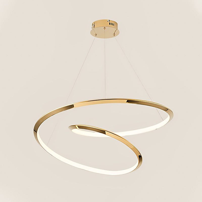 WOW Gold Swirl Stainless Steel Chandelier-wow2708