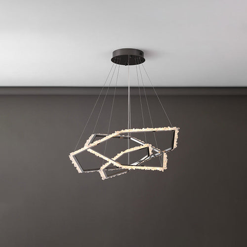 WOW Tiered Hexagon Crystal Chandelier-wow2712