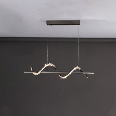 WOW Swirl Crystal Linear Chandelier-wow2713
