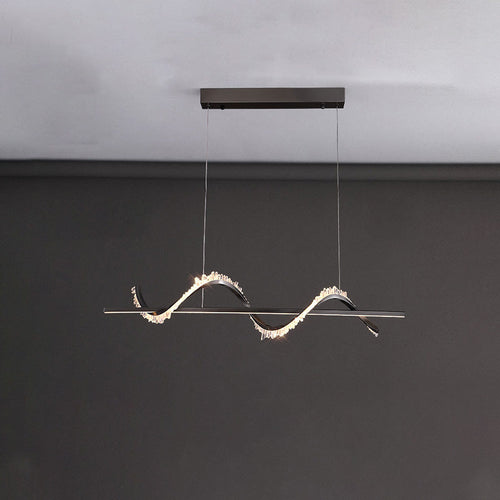 WOW Swirl Crystal Linear Chandelier-wow2713