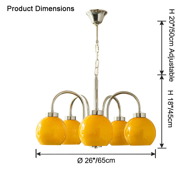 WOW Glass Globe Arm Chandelier-wow2718