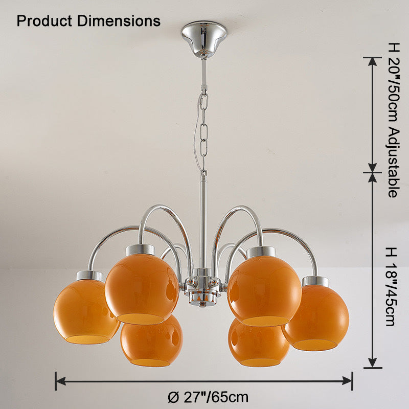 WOW Glass Globe Arm Chandelier-wow2718