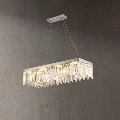 WOW Rectangular Silver Crystal Chandelier-wow2702