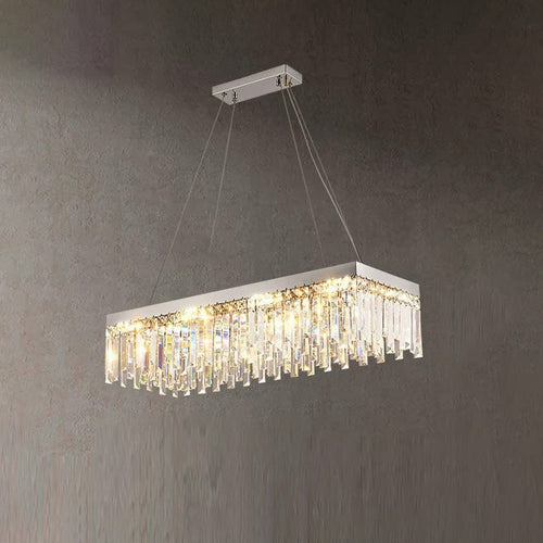 WOW Rectangular Silver Crystal Chandelier-wow2702