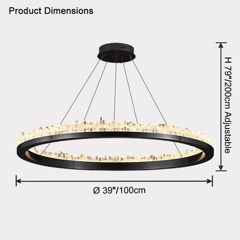 WOW Rock Crystal Circular Led Chandelier-wow2715