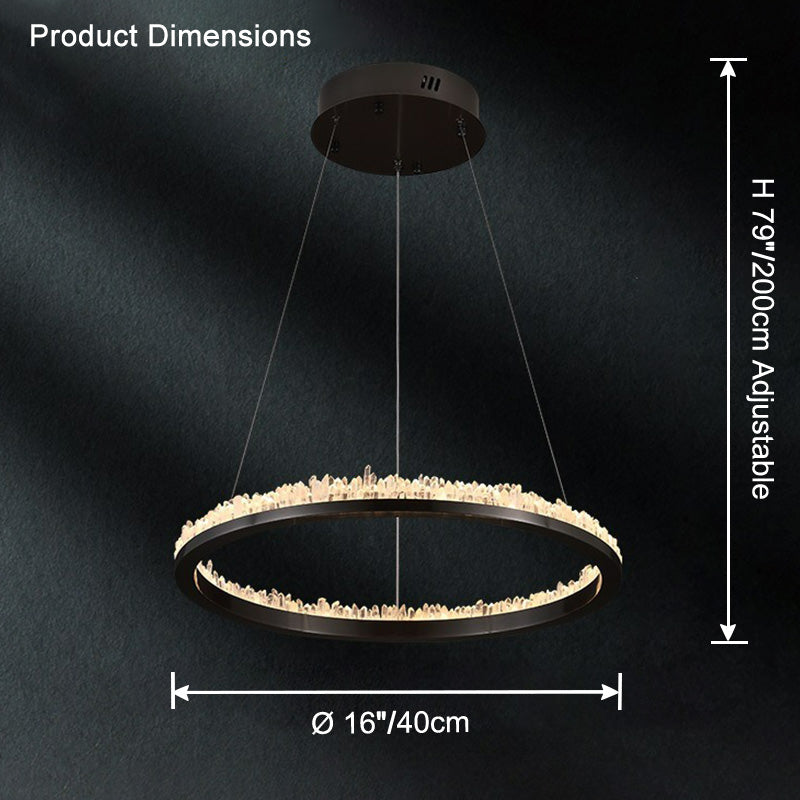WOW Rock Crystal Circular Led Chandelier-wow2715