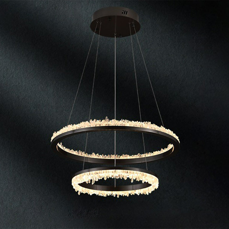 WOW Rock Crystal Circular Led Chandelier-wow2715